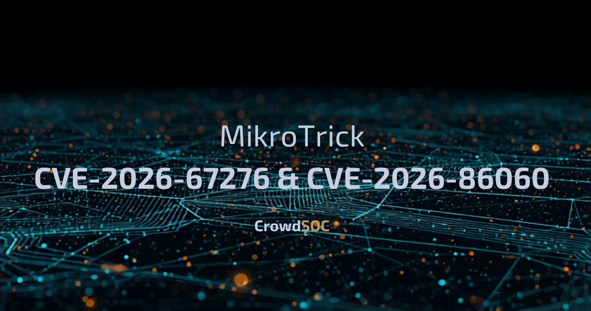 MikroTrick (CVE-2026-67276 & CVE-2026-86060): MikroTik RouterOS Hijacking Is Already Underway